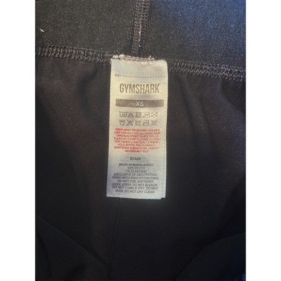 GymShark High Waist Black Embossed Detailing Leggings XS - Picture 3 of 3